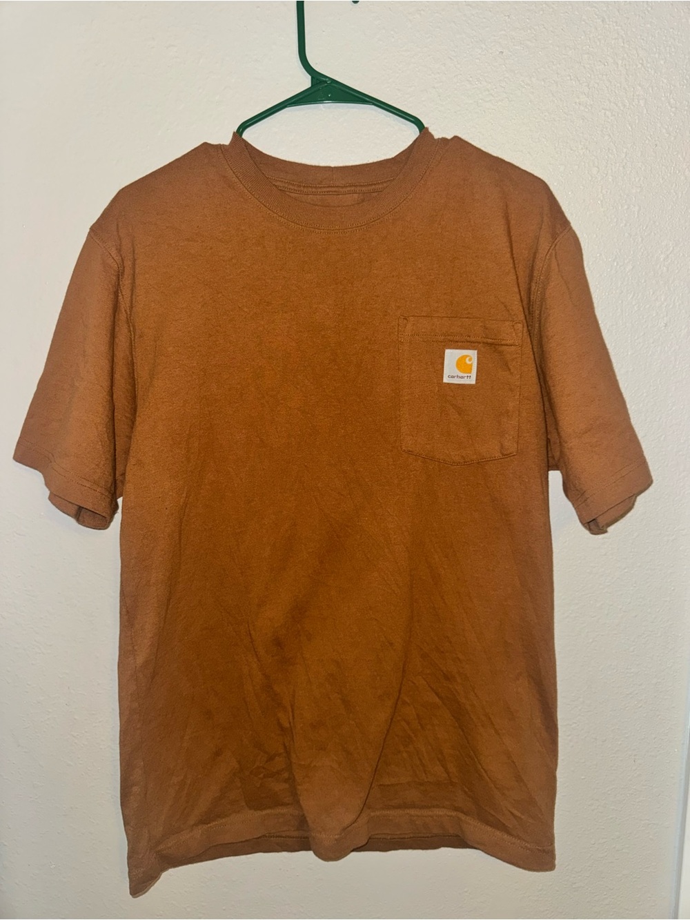 Carhartt Short Sleeve Pocket Tee in Tan-Orange